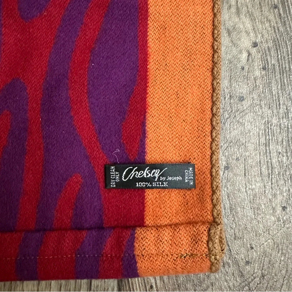 Chelsey By Joseph 100% Silk Scarf wrap